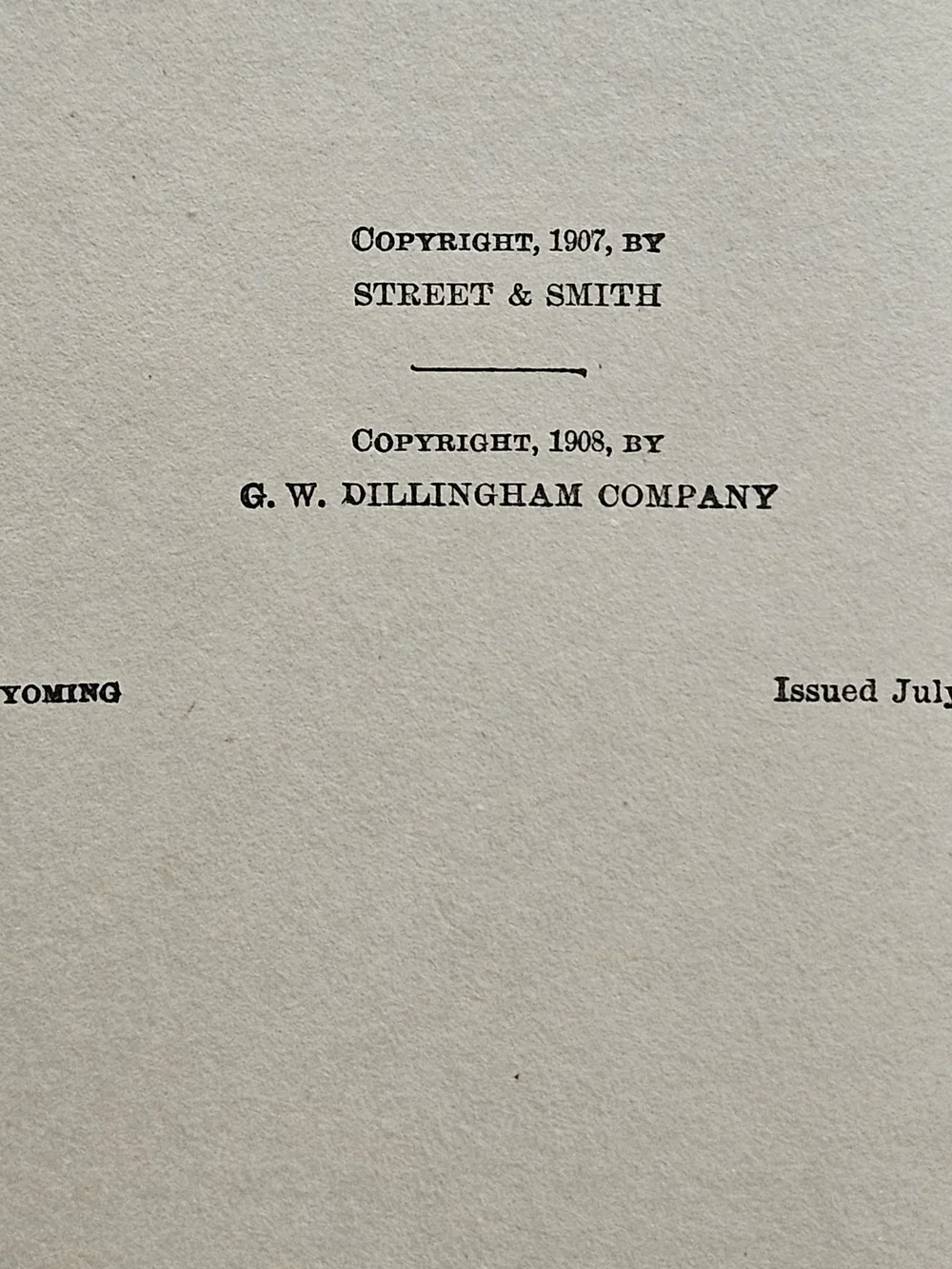 Wyoming by William Macleod Raine 1907 Illustrated Hardcover Grosset & Dunlap